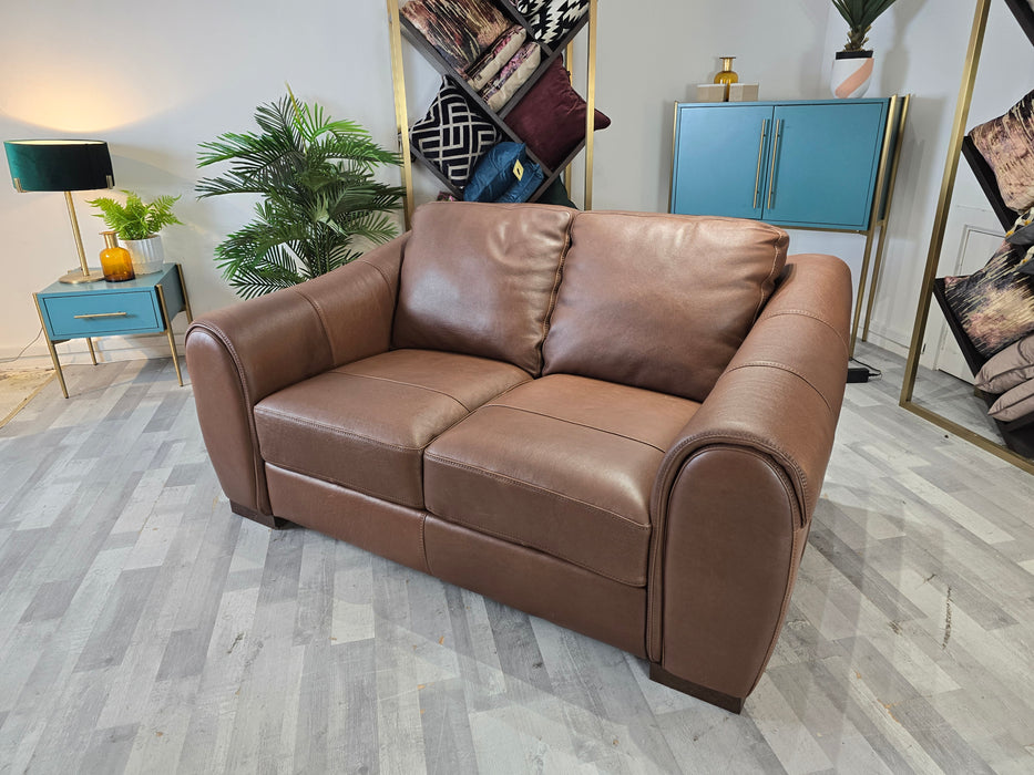 Galleria 2 Seat - Leather Sofa - Apollo Marrone