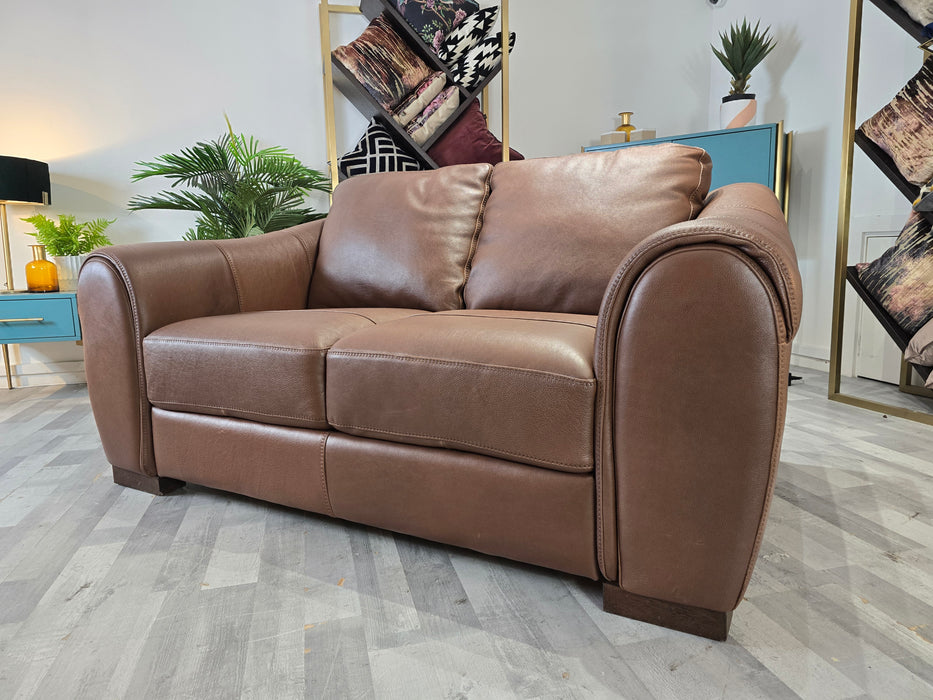 Galleria 2 Seat - Leather Sofa - Apollo Marrone