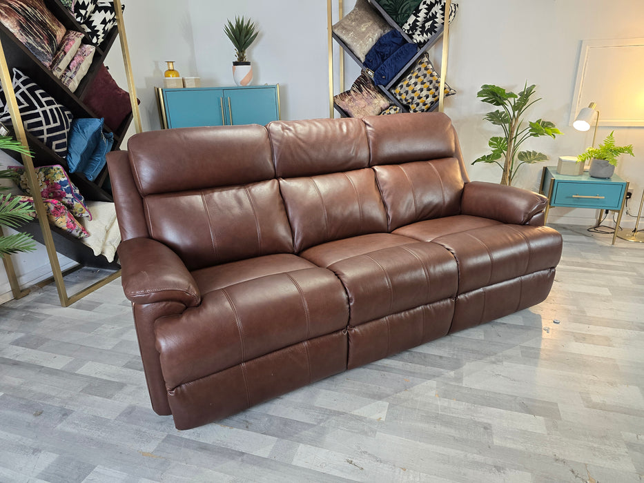 Gracy 3 Seater - Leather Sofa - Expresso