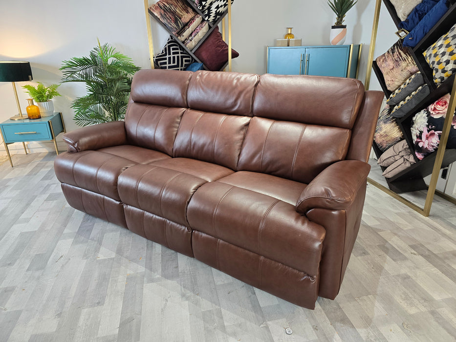 Gracy 3 Seater - Leather Sofa - Expresso