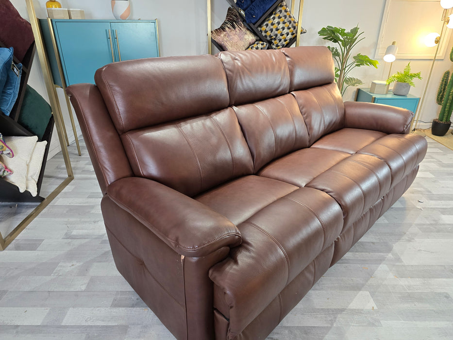 Gracy 3 Seater - Leather Sofa - Expresso