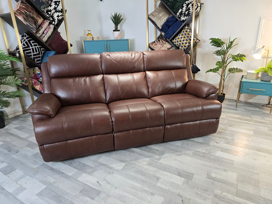 Gracy 3 Seater - Leather Sofa - Expresso