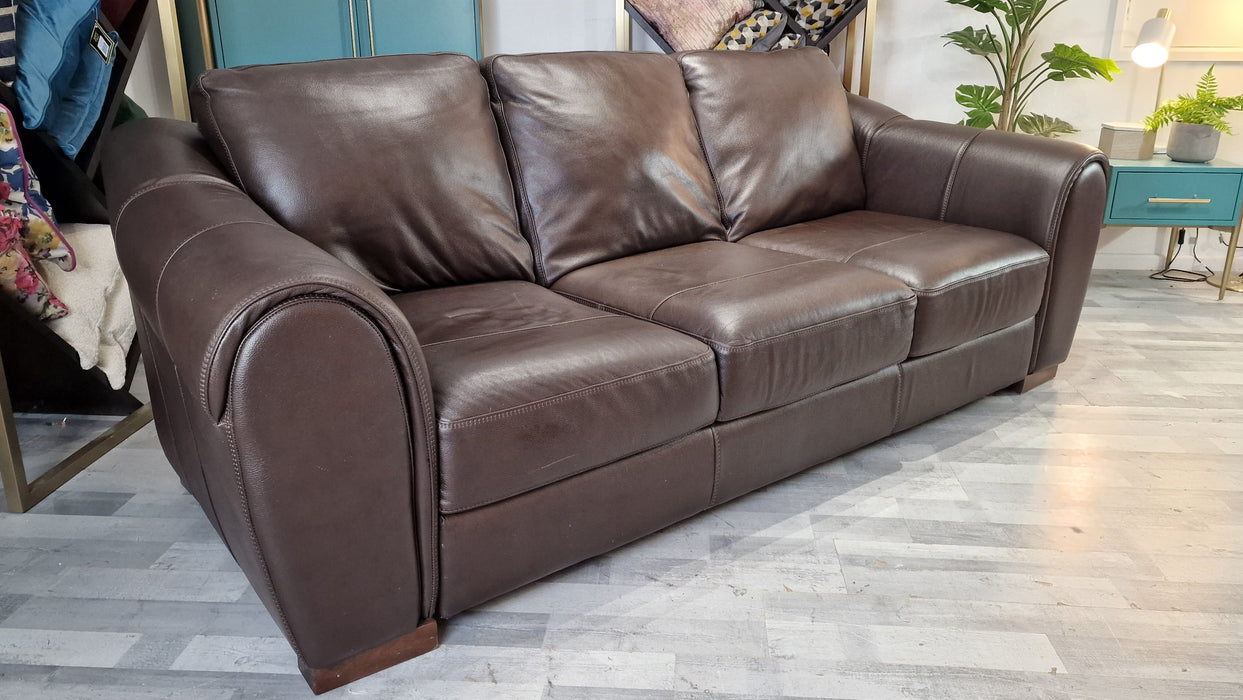 Galleria 3 Seater - Leather Sofa - Dakota Mahogany