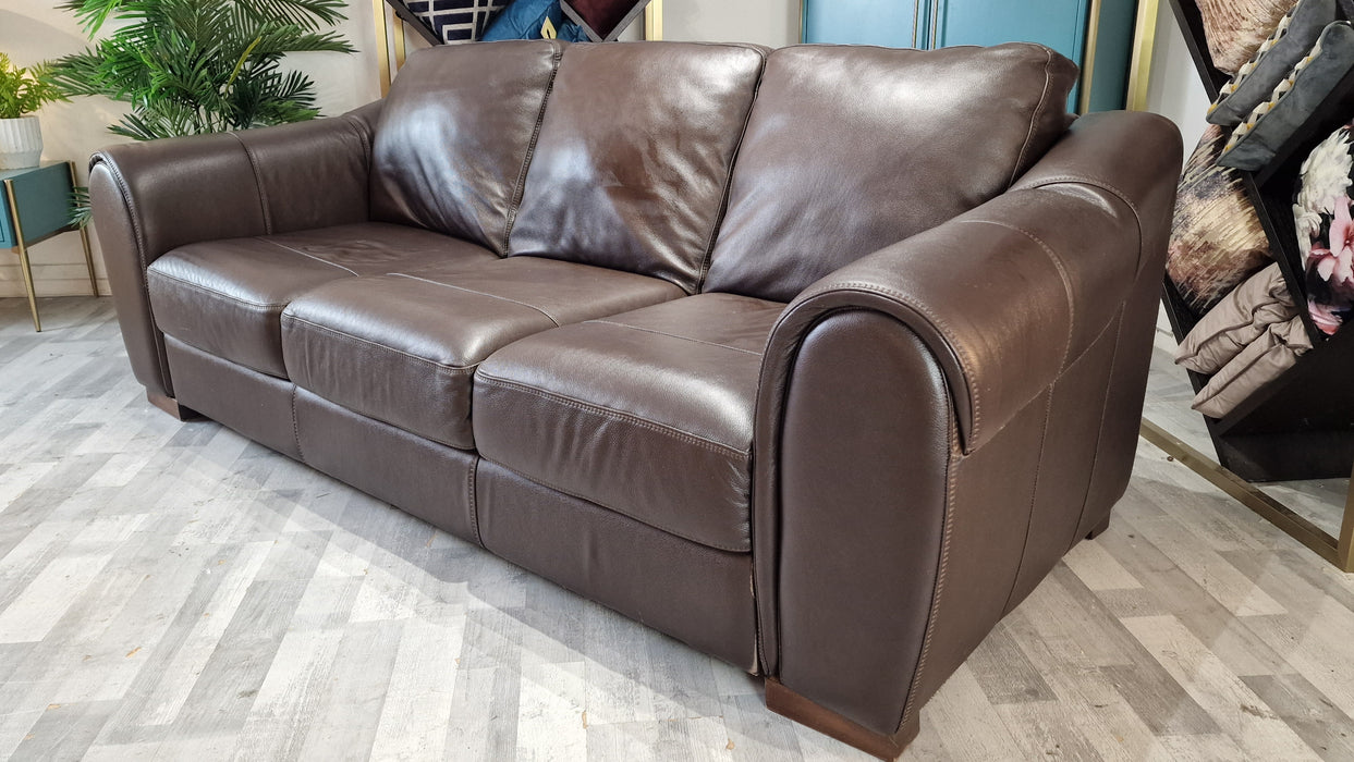 Galleria 3 Seater - Leather Sofa - Dakota Mahogany