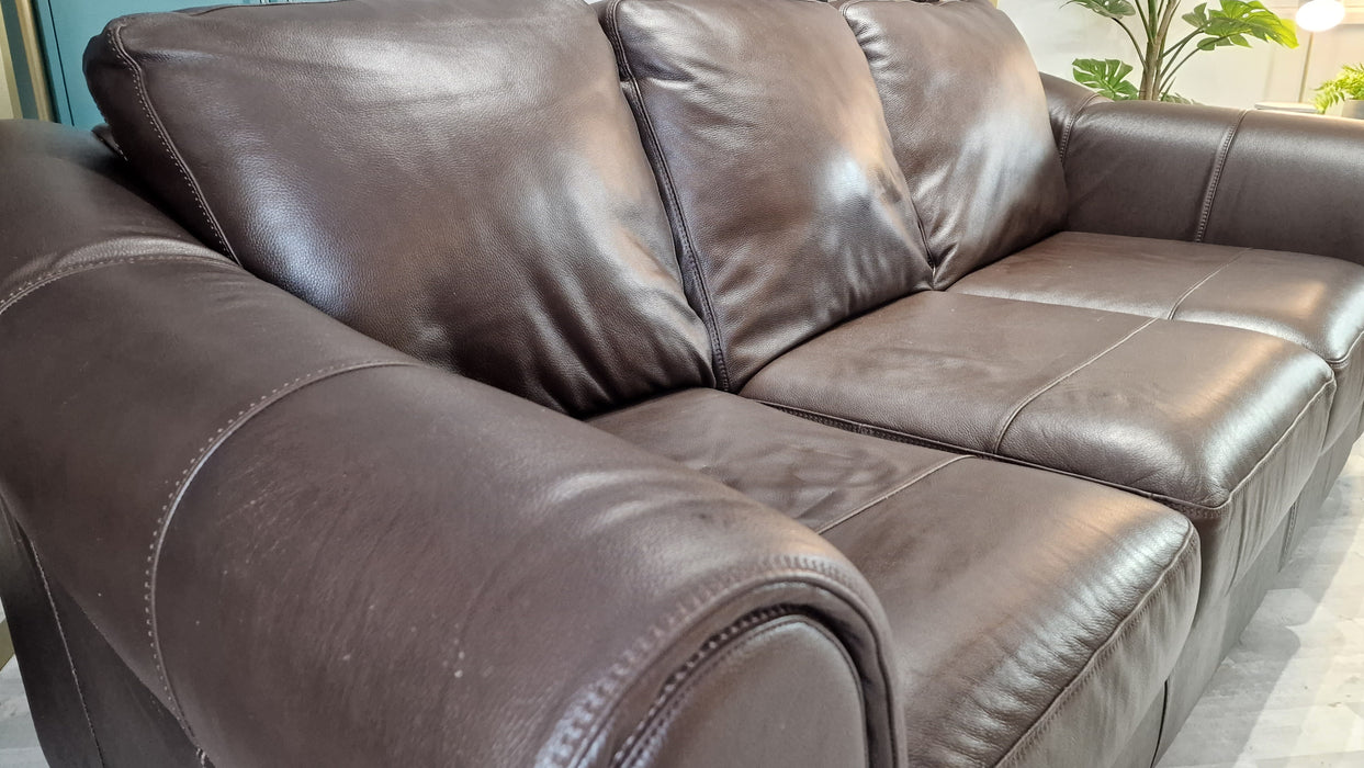 Galleria 3 Seater - Leather Sofa - Dakota Mahogany