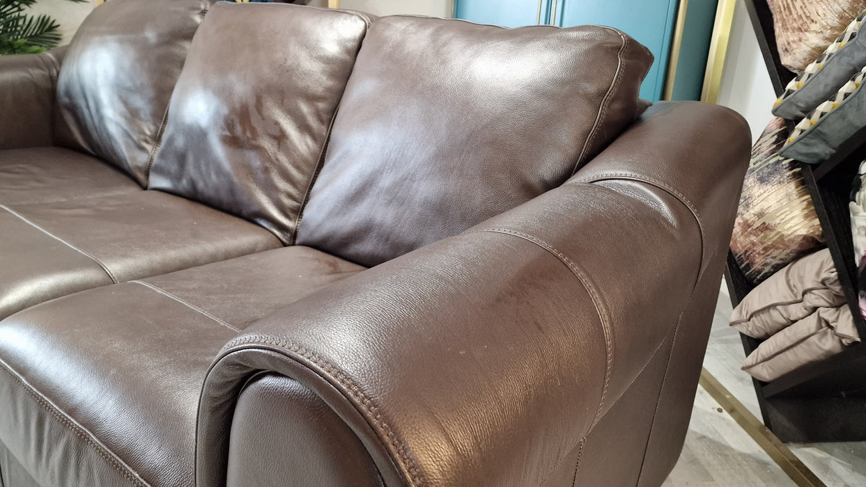 Galleria 3 Seater - Leather Sofa - Dakota Mahogany