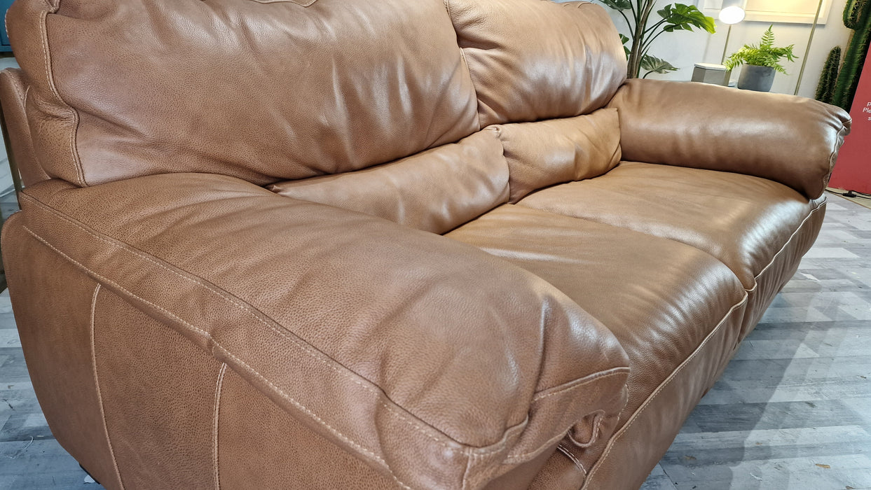 Santino 2 Seater - Leather Sofa - Apollo Tan