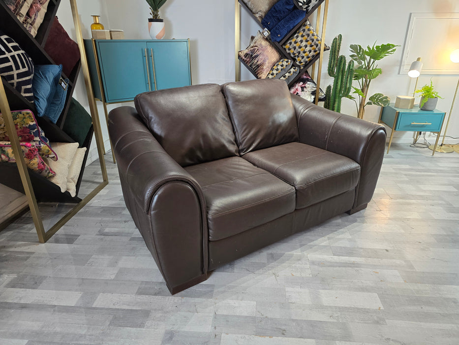 Galleria 2 Seater - Leather Sofa - Dakota Mahogany