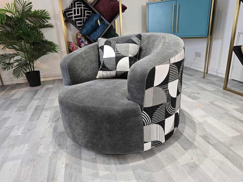 Bonbon Swivel Chair -  Aston Slate Mix