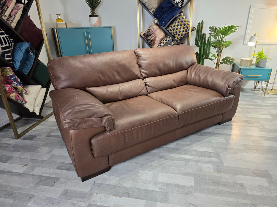 Santino 2 Seater - Leather Sofa - Apollo Marrone