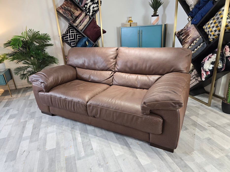 Santino 2 Seater - Leather Sofa - Apollo Marrone