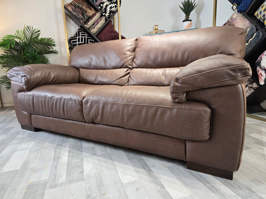 Santino 2 Seater - Leather Sofa - Apollo Marrone