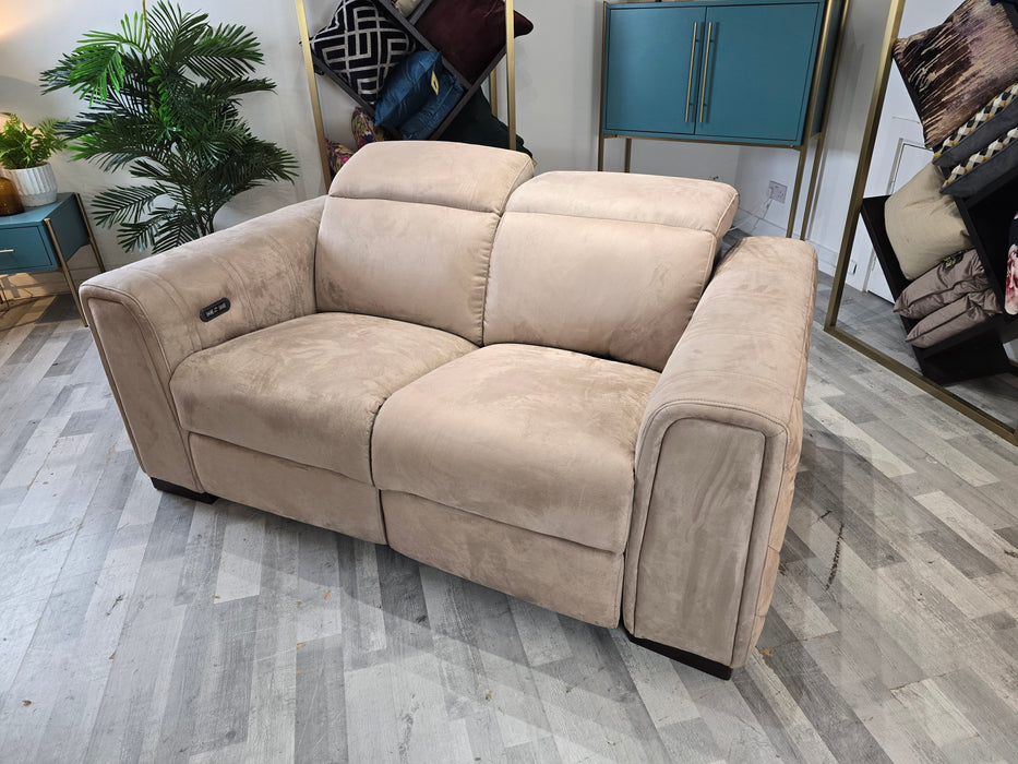 Mason 2 Seater - Leather Power Recliner - Tara Nutmeg