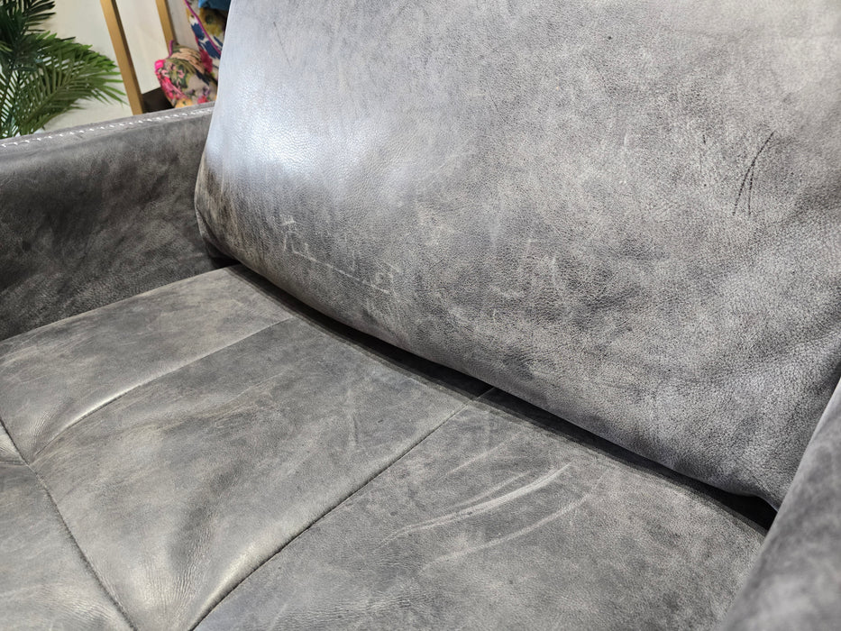 Huntsman 1 Seater - Leather Chair - Utah Grey