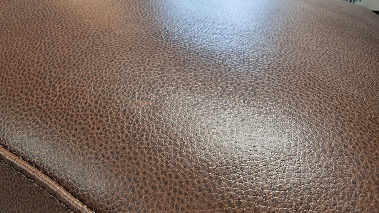 Santino Footstool - Leather - Apollo Marrone