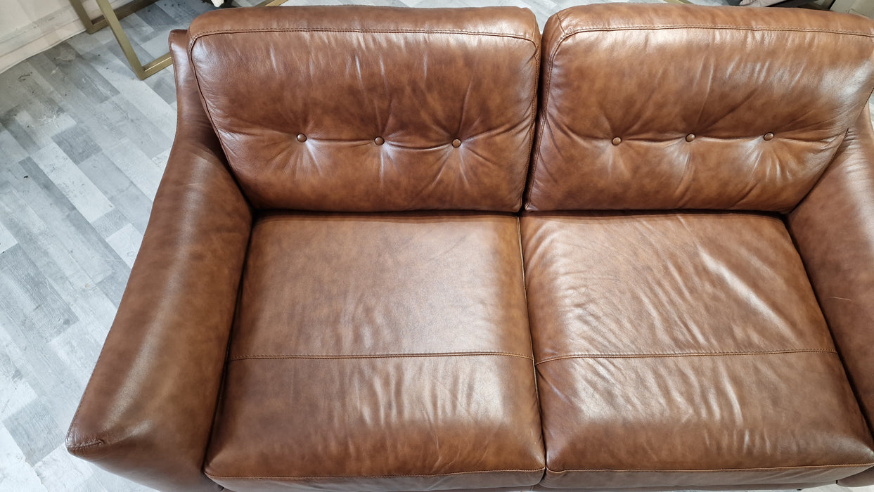 Cordelia 2 Seater - Leather Sofa - Alaska Whiskey