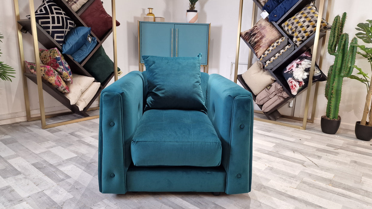 Somerford 1 Seat - Fabric Chair - Stella Teal All Over