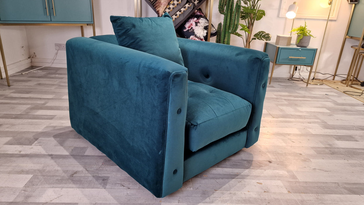 Somerford 1 Seat - Fabric Chair - Stella Teal All Over