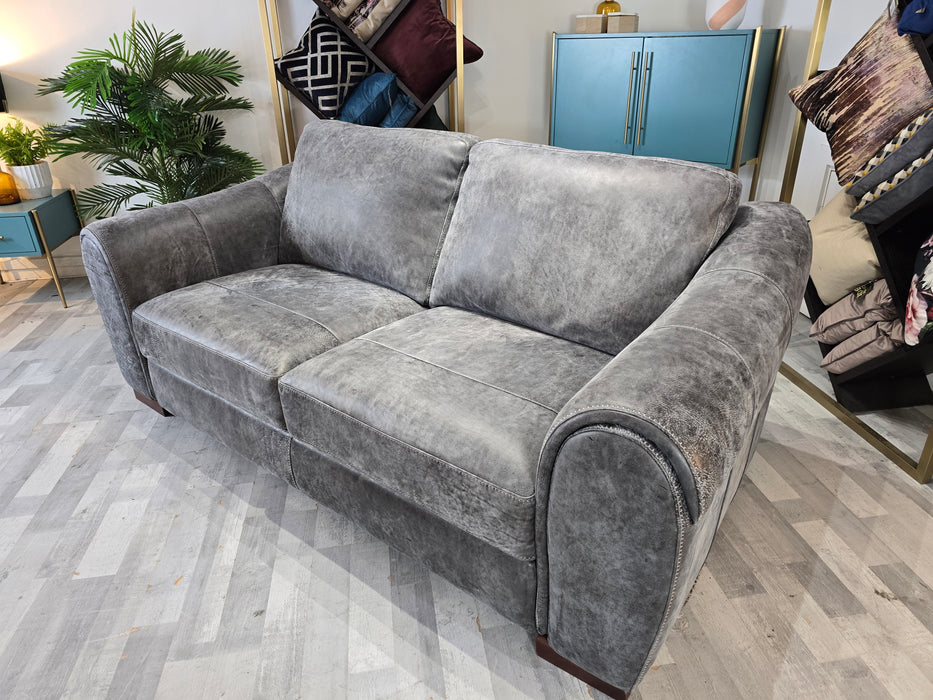 Galleria 2.5 Seat - Leather Sofa - Utah Grey