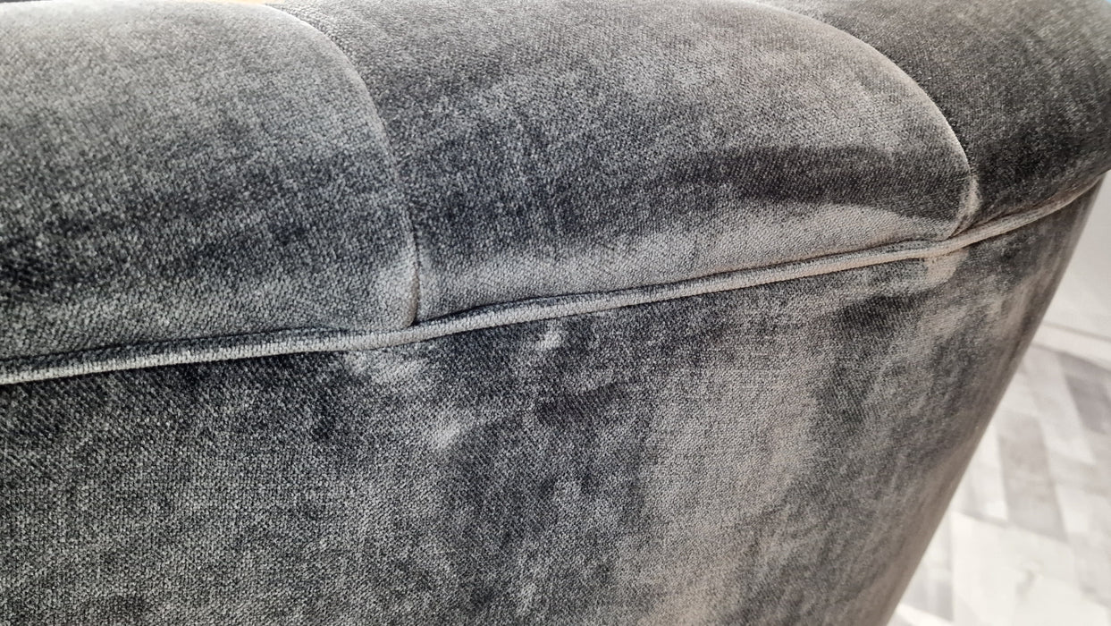 Opulent 3 Seater - Fabric Sofa - Manolo Slate Luxe Mix