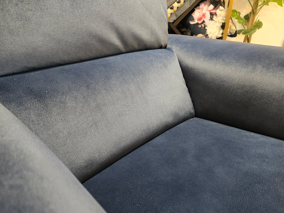 Illinois 1 Seater - Lifestyle Mottled Fabric Navy Blue