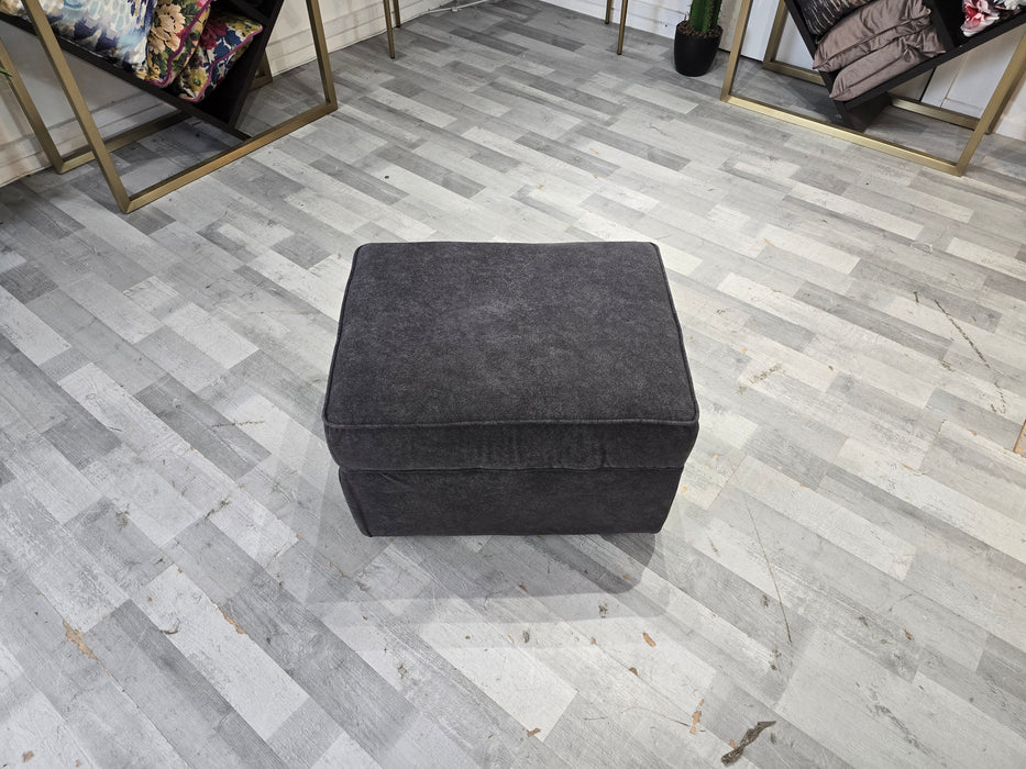 Titan Storage Footstool Fabric -  Marina Anthracite All Over