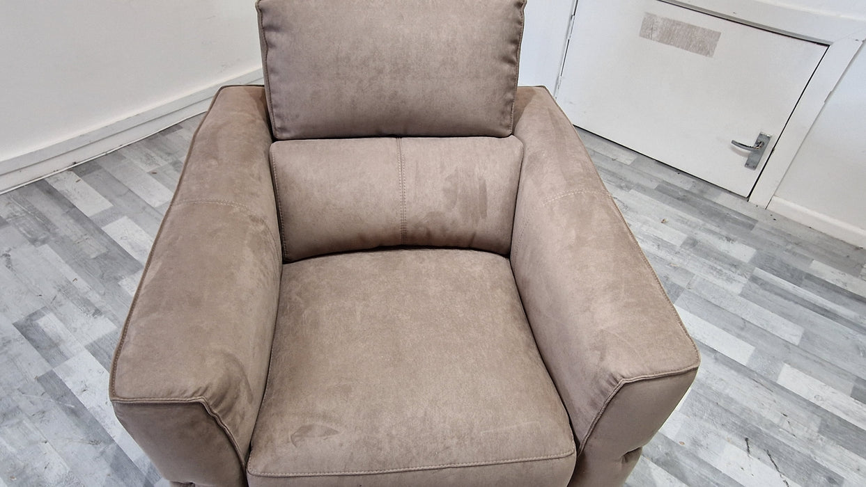 Dakota 1 Seater - Fabric Power Reclining Chair - Toronto Cappuccino