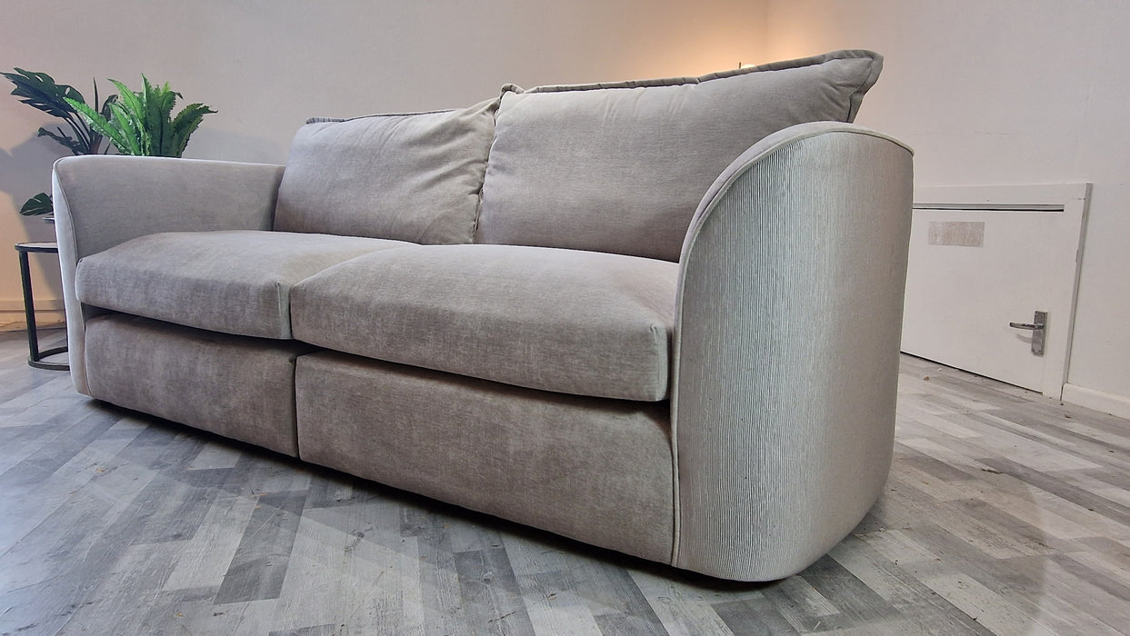 Como 4 Seat Split - Fabric Sofa - Villa Silver Trim Mix