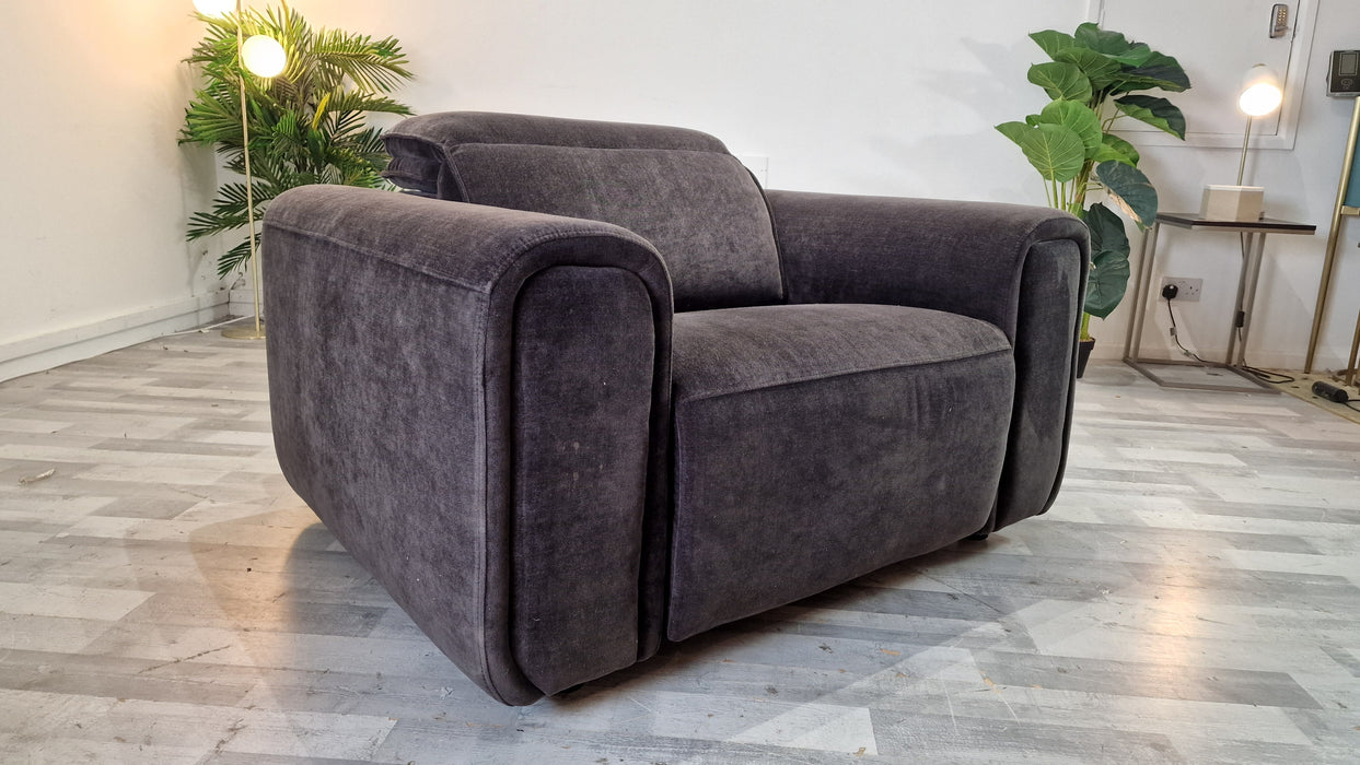 Premiere 1.5 Seater - Fabric Power Reclining Loveseat - Relaxed Chenille Raisin