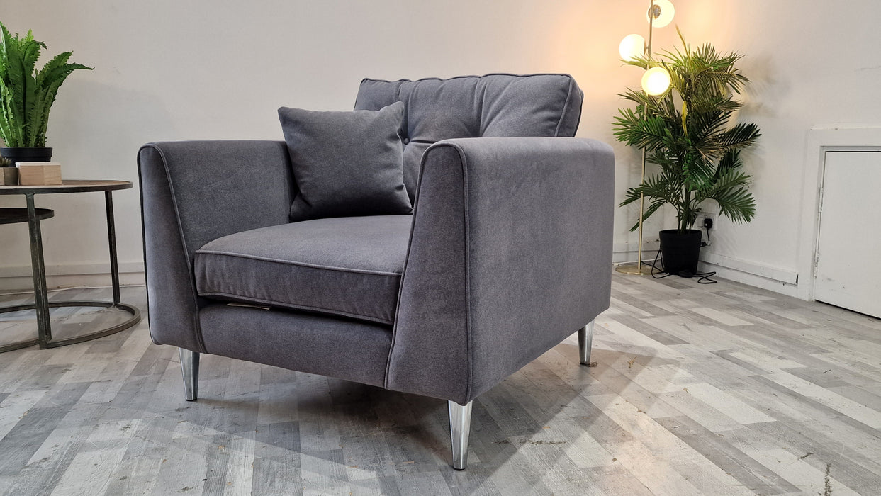 Cricket 1 Seater - Fabric Chair - Nordic Grey All Over