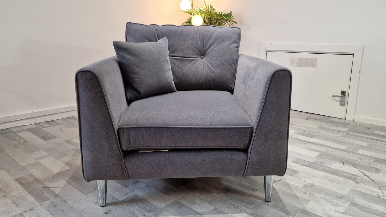 Cricket 1 Seater - Fabric Chair - Nordic Grey All Over