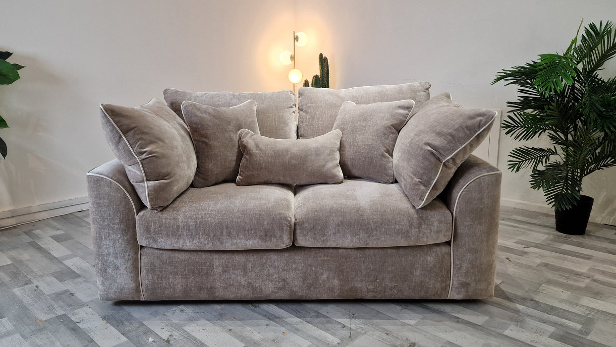 Georgio 2 Seater - Fabric Sofa - Luxe Chenille Stone Mix