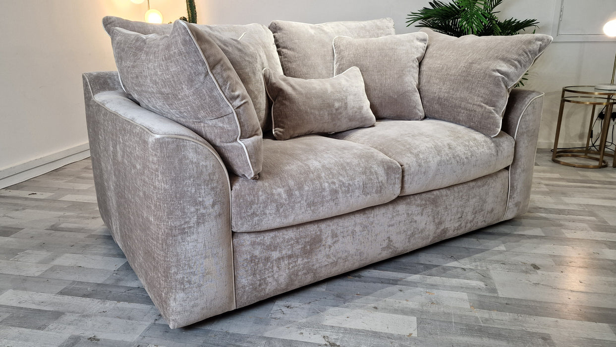 Georgio 2 Seater - Fabric Sofa - Luxe Chenille Stone Mix