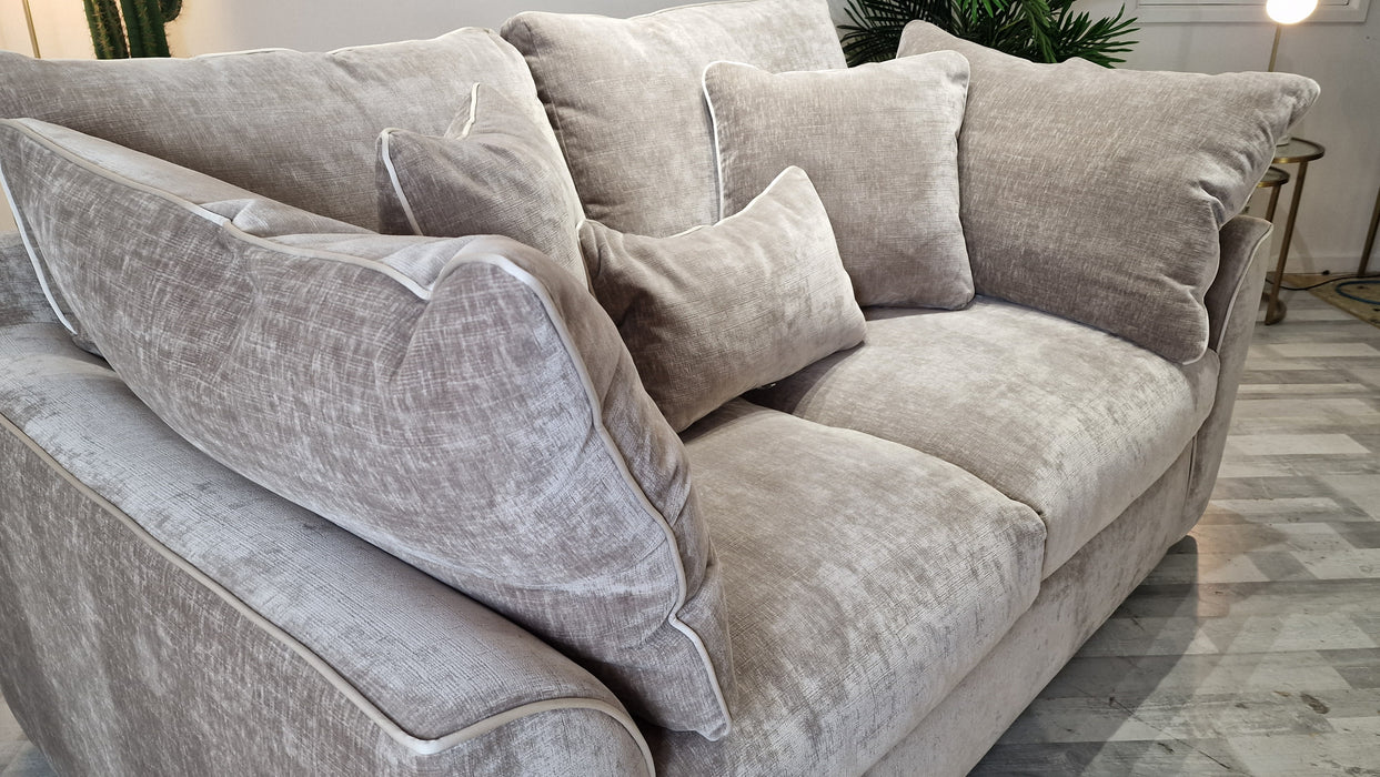 Georgio 2 Seater - Fabric Sofa - Luxe Chenille Stone Mix