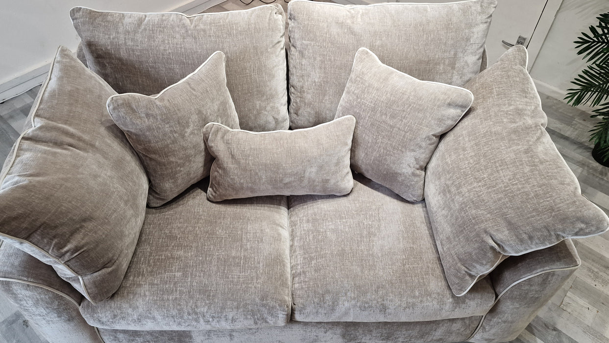 Georgio 2 Seater - Fabric Sofa - Luxe Chenille Stone Mix