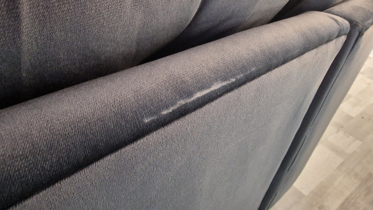 Cricket 2 Corner 1 - Fabric Sofa - Charcoal Velvet Mix