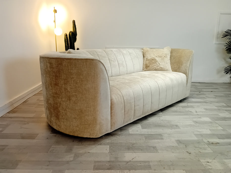 The Fitzrovia Fabric 3 Seater - Matt Velvet Silver Mix Without Trim