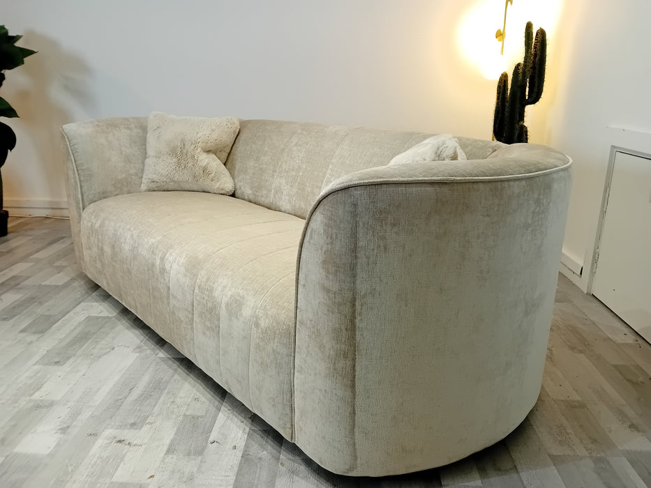 The Fitzrovia Fabric 3 Seater - Matt Velvet Silver Mix Without Trim