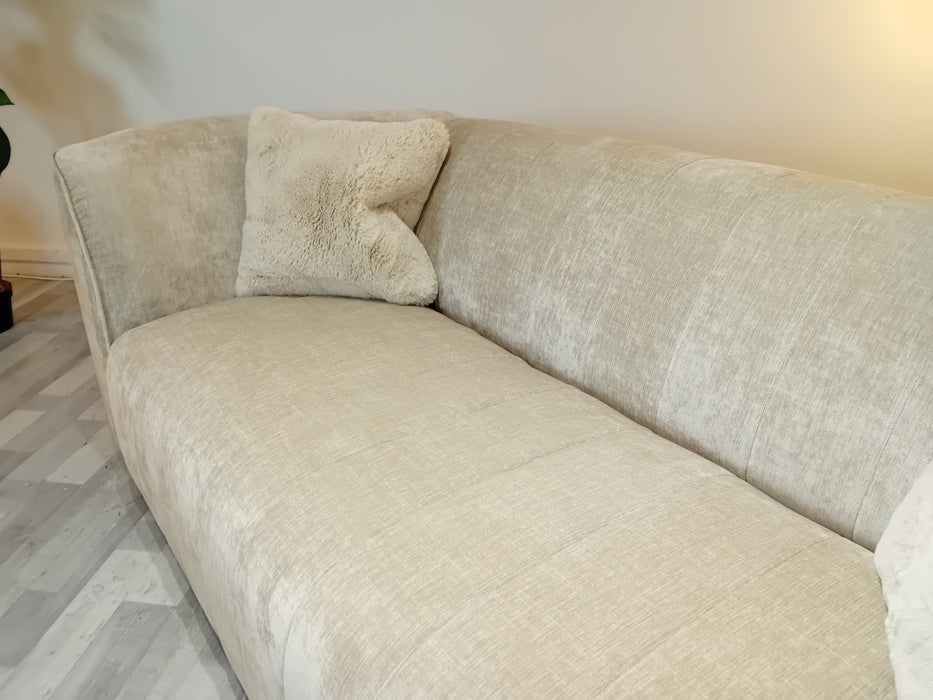 The Fitzrovia Fabric 3 Seater - Matt Velvet Silver Mix Without Trim