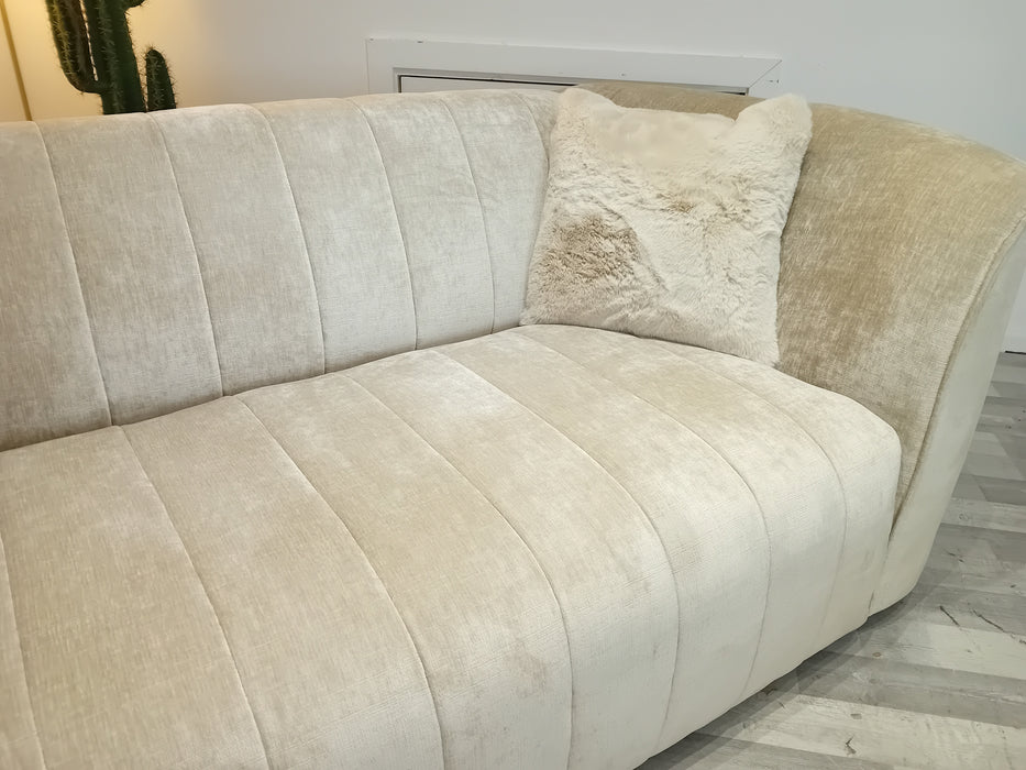 The Fitzrovia Fabric 3 Seater - Matt Velvet Silver Mix Without Trim