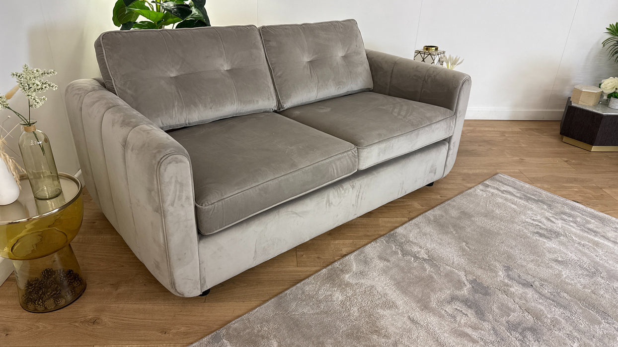 Sofology Islington Fabric 3 Seater Hypnos Deluxe Sofa Bed in Sleek Mink