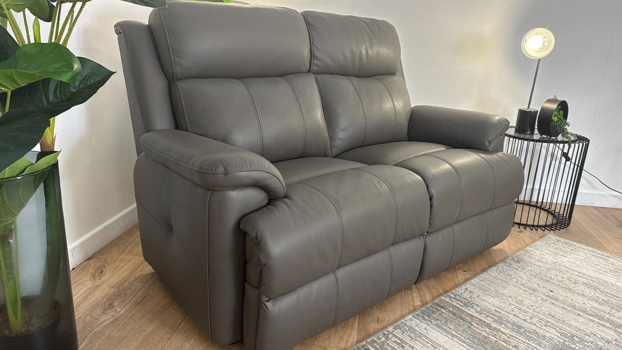 Sofology Gracie Leather 2 Seater in Trusty Sheen Storm