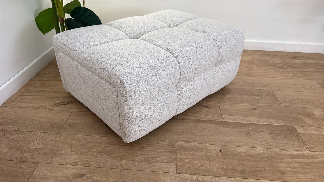 Sofology The Lunar Footstool in Woven Boucle Moonstone