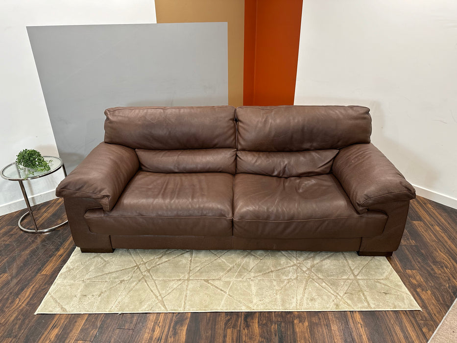 Santino 3 Seat - Leather Sofa - Apollo Marrone