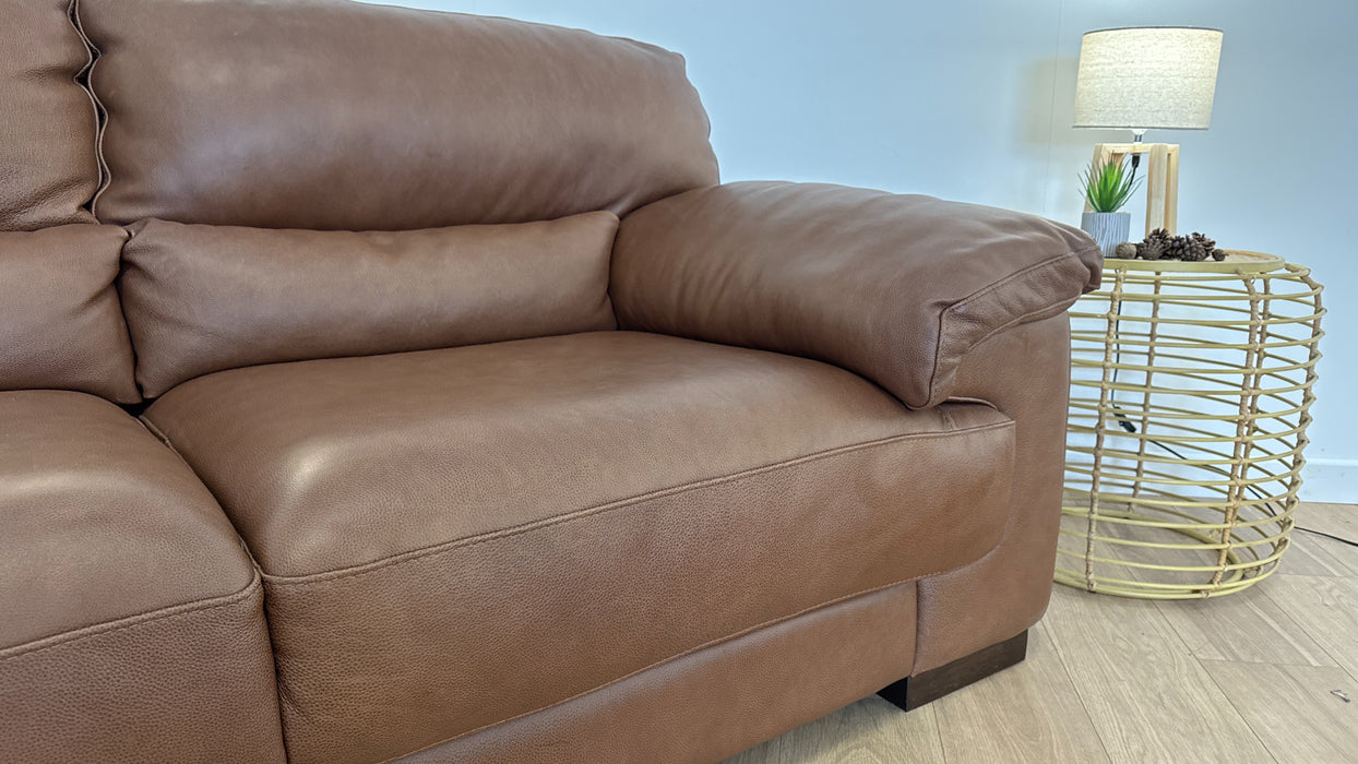 Santino 2 Seater - Leather Sofa - Apollo Espresso