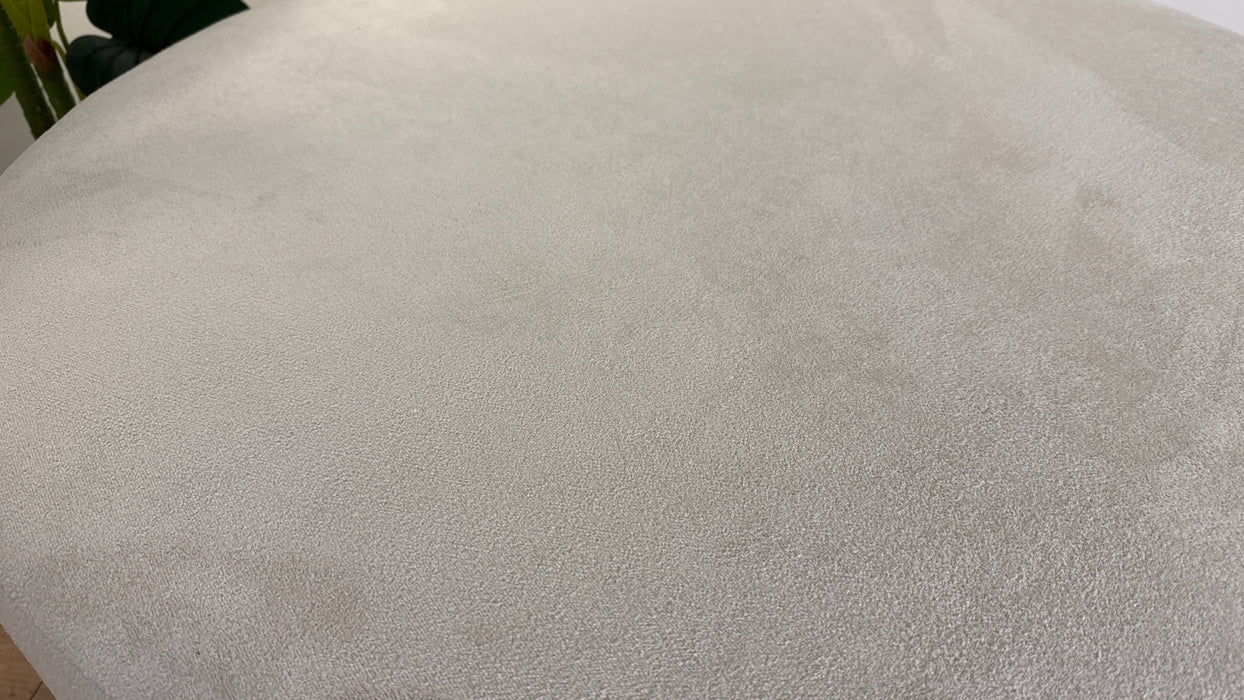 Sofology Luella Fabric Large Designer Footstool in Soft Sherpa Natural