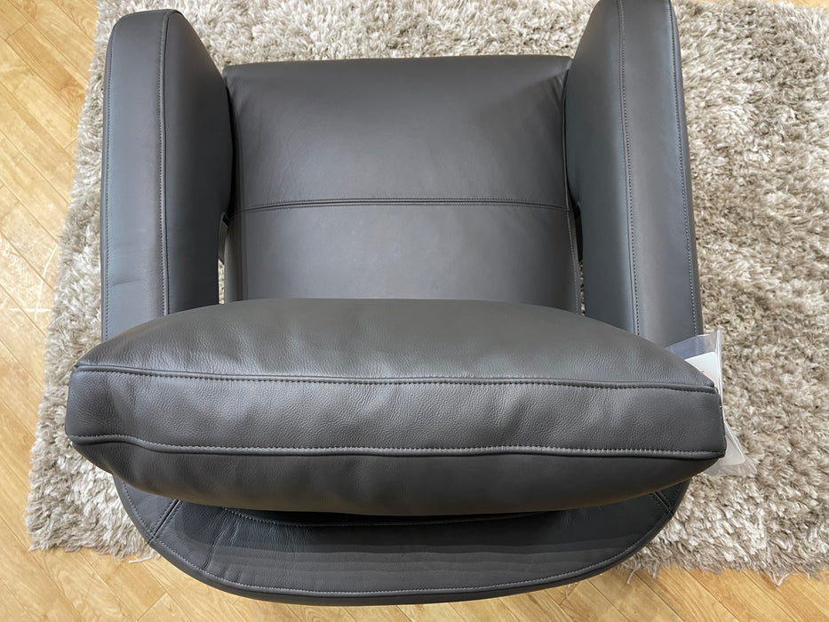 Flex Accent Chair Matt Leather Charcoal (WA2)