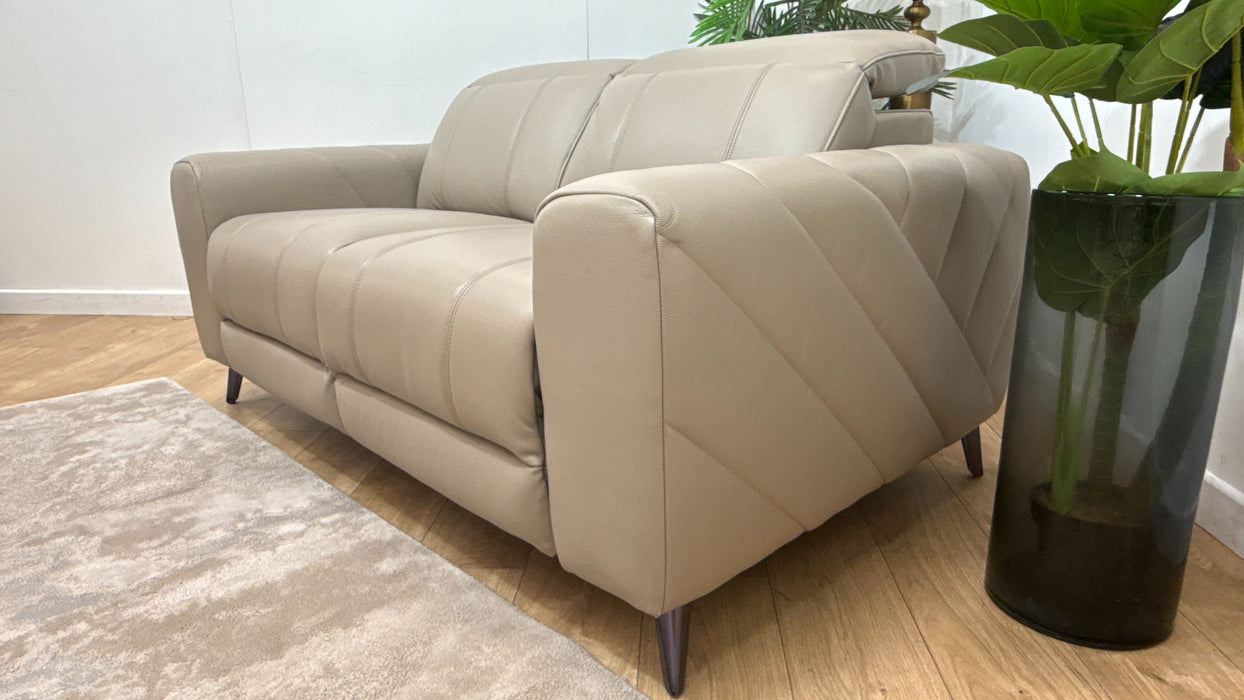 Sofology Allure Leather 2 Seater in Trusty Embossed Leather Stone