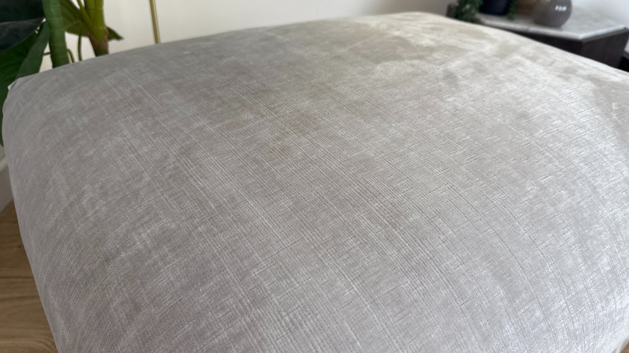 Sofology Georgio Footstool in Luxe Chenille Oyster All Over