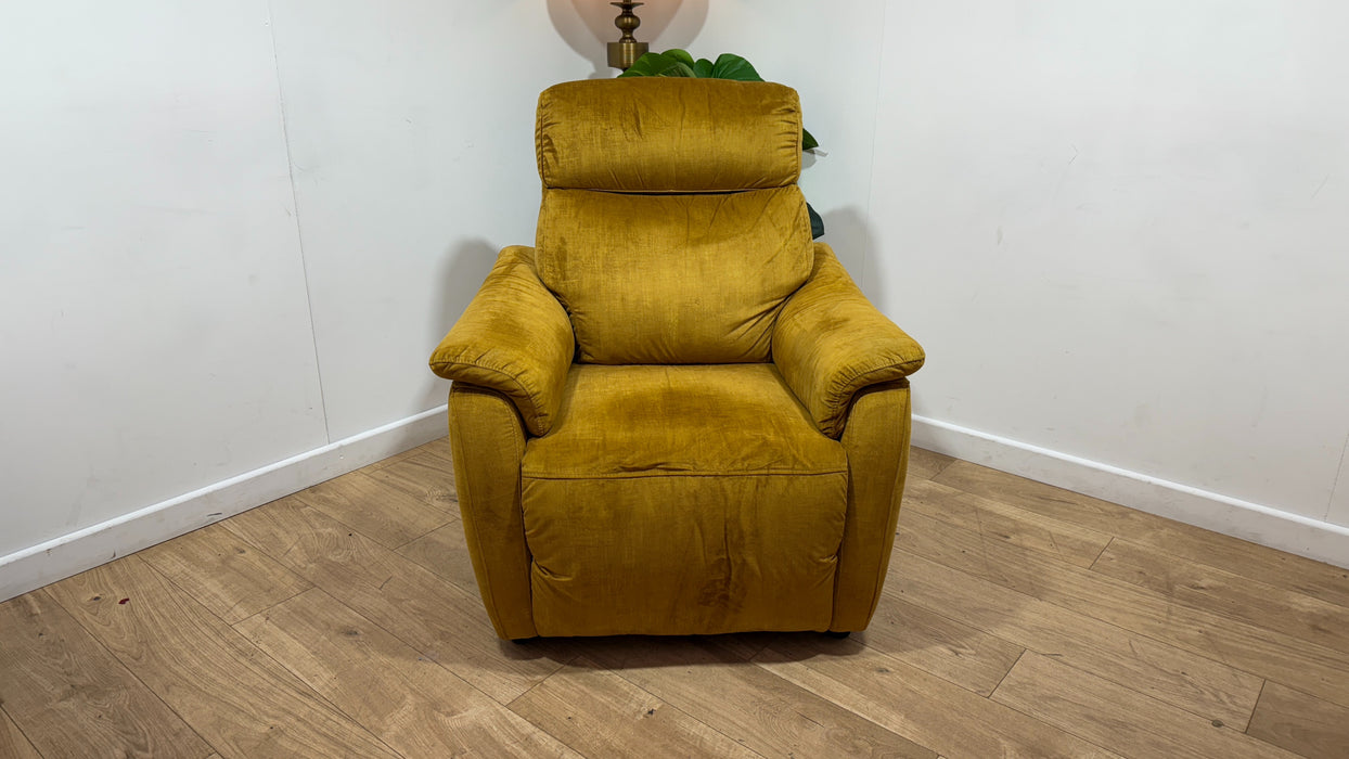 Sofology Parker Fabric Chair in Heritage Velvet Saffron